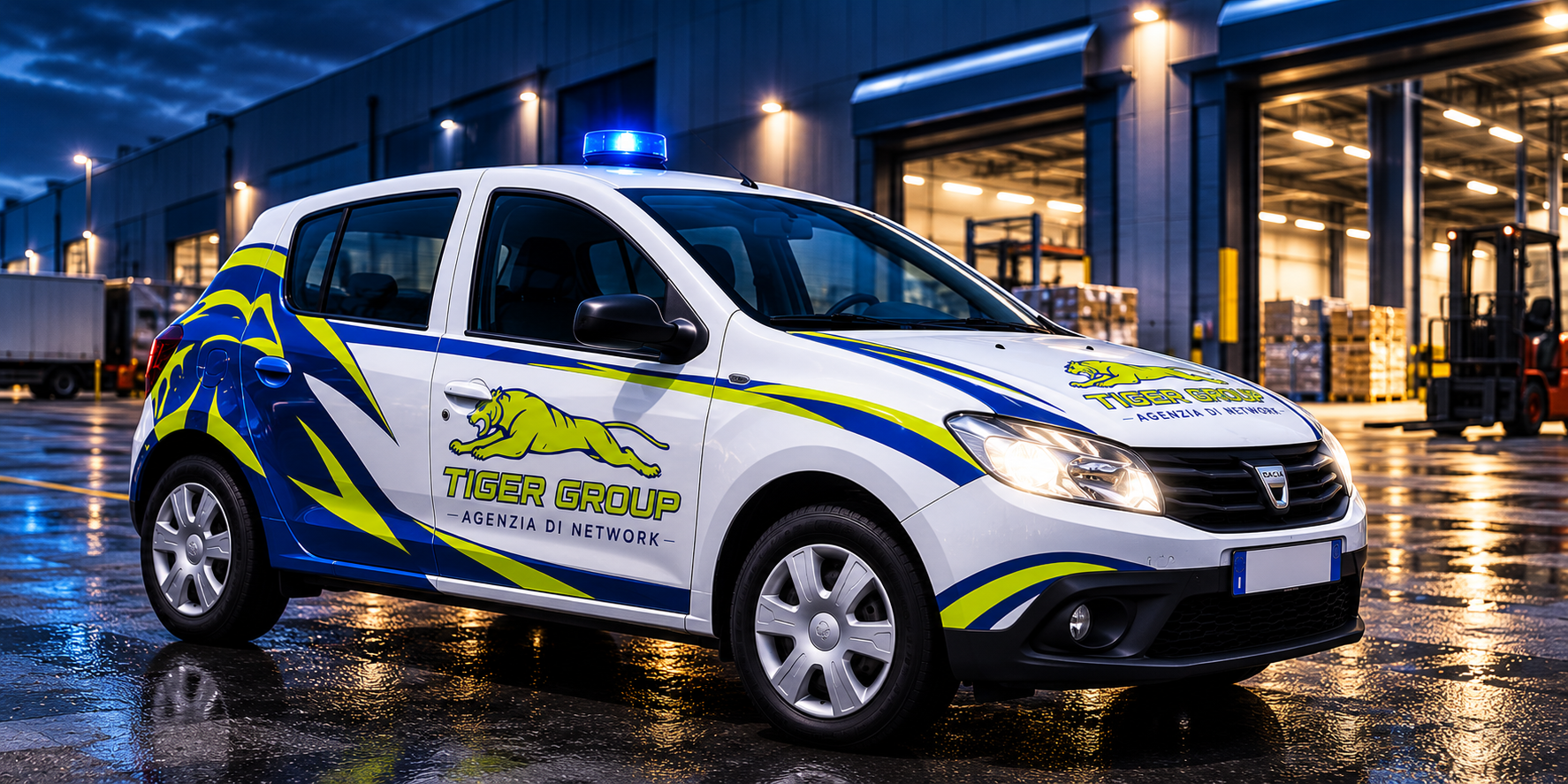 Auto Tiger Group presso un polo logistico industriale